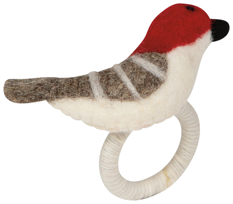 Birds & Boughs Christmas Felt Napkin Ring