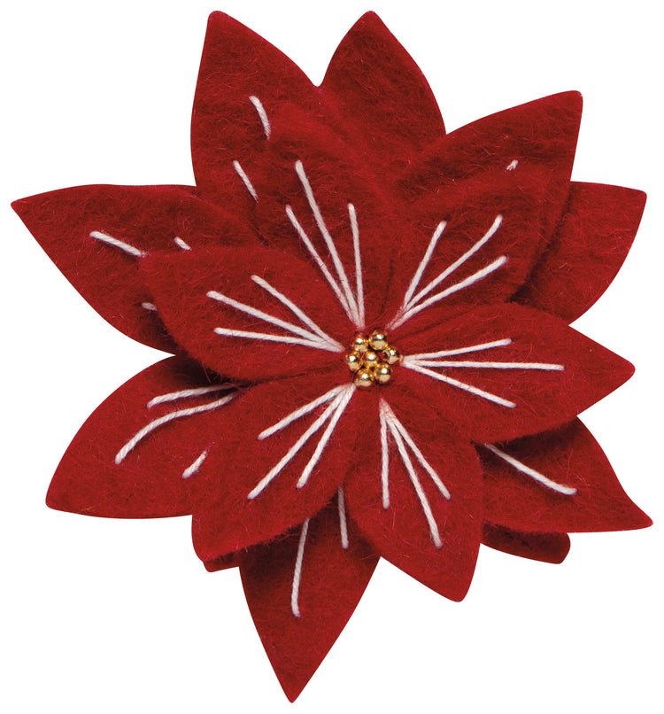 Amaryllis Christmas Felt Napkin Ring