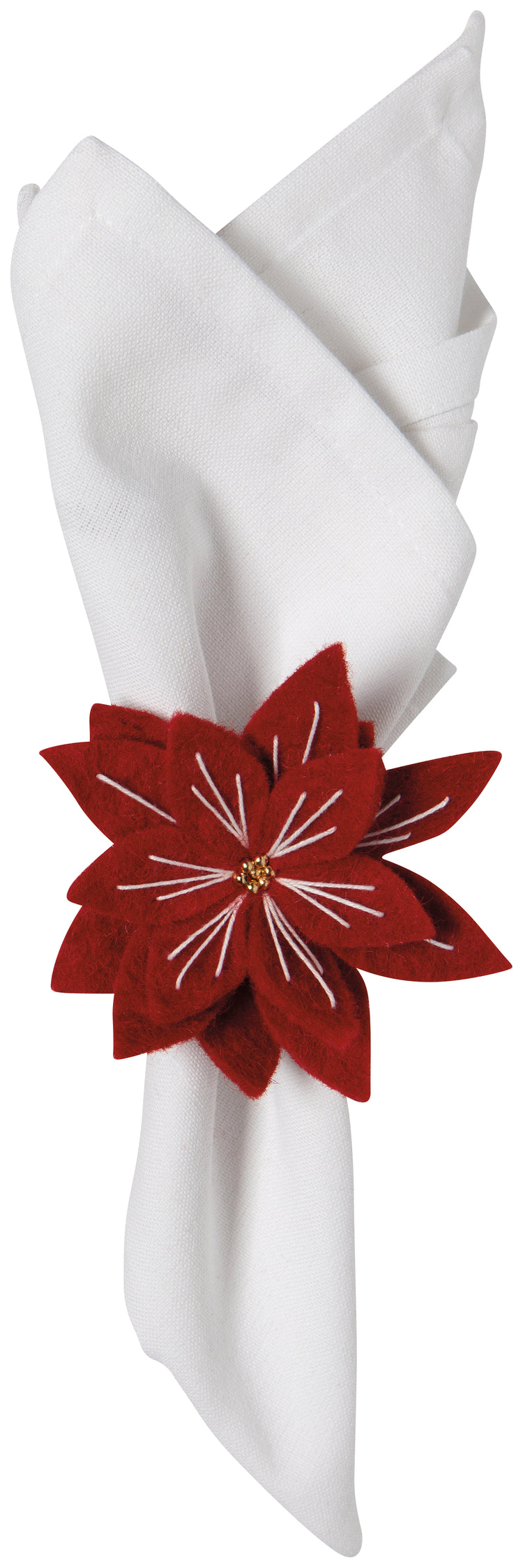 Amaryllis Christmas Felt Napkin Ring
