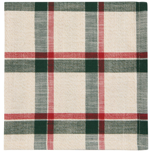 Set of 4 Noel Plaid Christmas Napkins