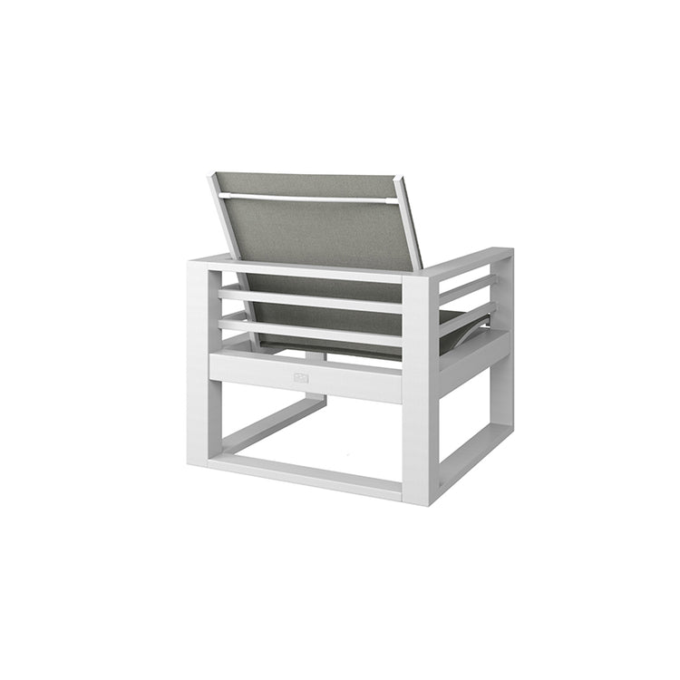 3-PC Palermo Sling Sofa & 2 Club Chairs, Slate/White