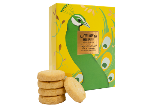 Shortbread House Mediterranean Lemon Shortbread - Peacock Gift Box