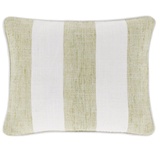 Awning Stripe Soft Green 16'' X 20'' Lumbar Pillow