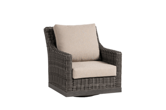 Budapest Swivel Gliding Club Chair w/cushion Calm Graphite
