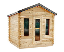 8' Red Cedar Classic Cabin Sauna