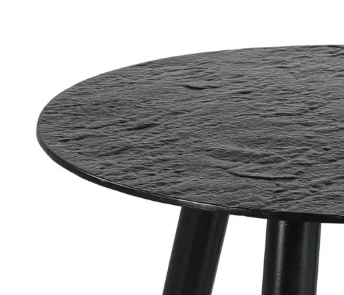 Geo Round Side Table, Black