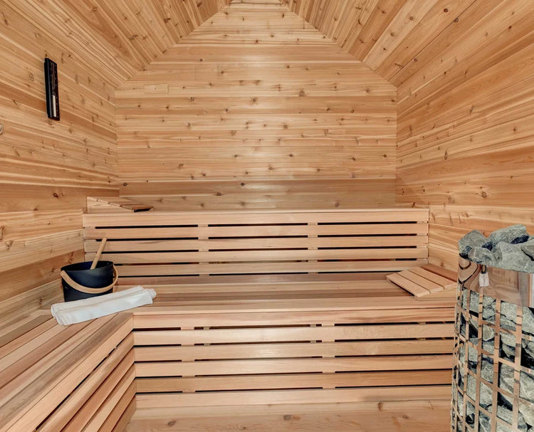 8' Red Cedar Modern Cabin Sauna