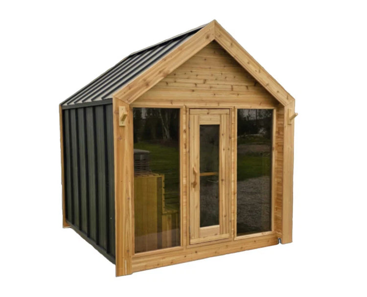 8' Red Cedar Modern Cabin Sauna