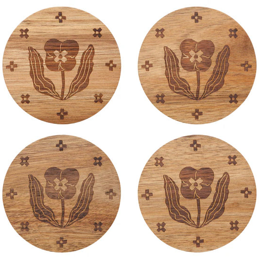 Set of 4 Teppi Engraved Coasters