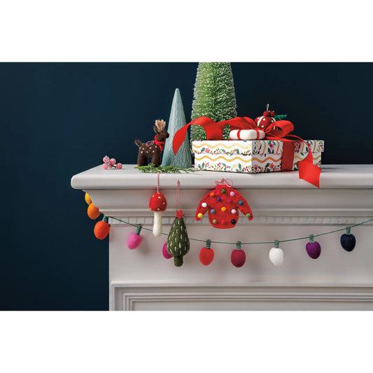Assorted Artic Deer Felt Ornament