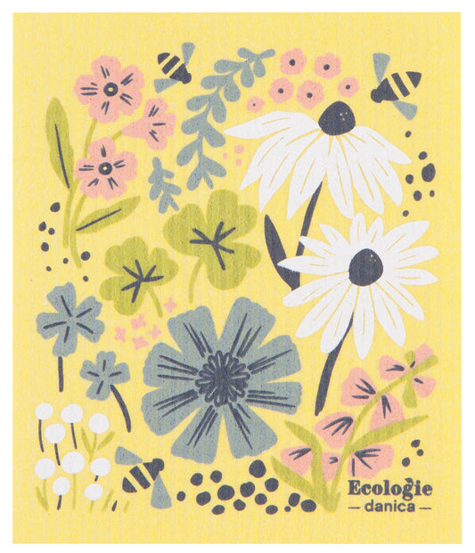 Bees & Blossoms Swedish Sponge Cloth
