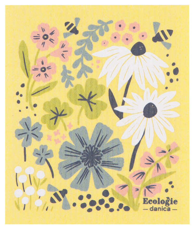 Bees & Blossoms Swedish Sponge Cloth