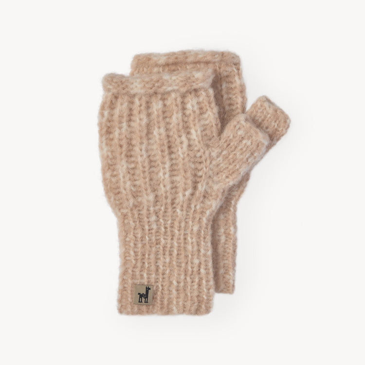 Luxe Hand-Knit Alpaca Hand Warmers, Sand