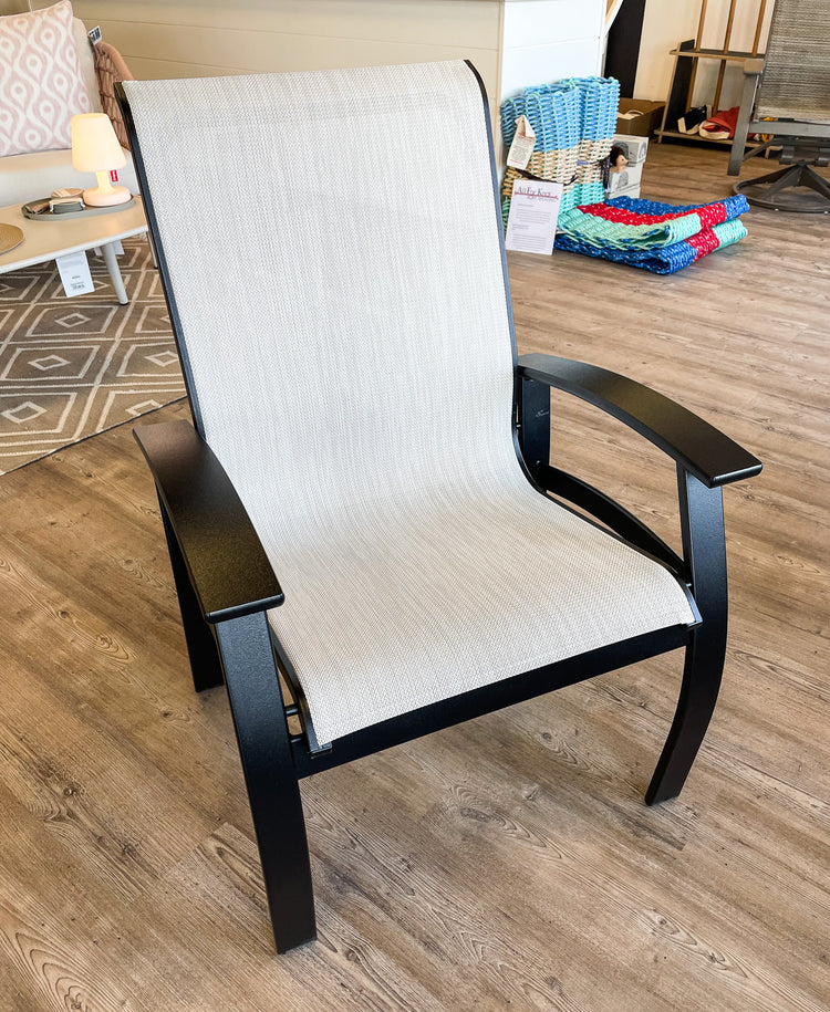 Belle Isle Sling Arm Chair - Black/Amalfi