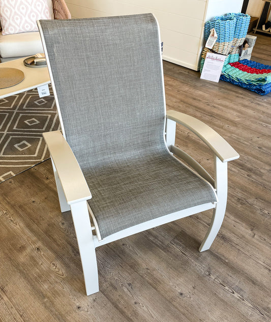 Belle Isle Sling Arm Chair - Warm Grey/Augustine Pewter