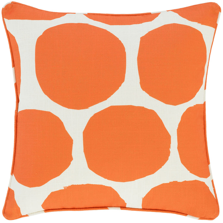 On The Spot Orange 22'' X 22'' Pillow