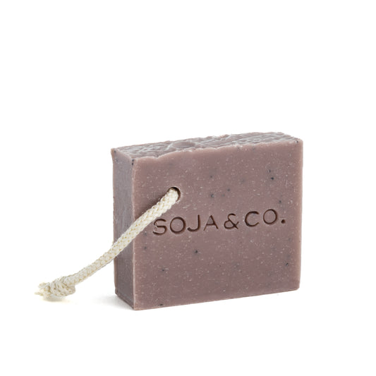 SOJA&CO. Exfoliating Bar Soap: Cedarwood & Menthol