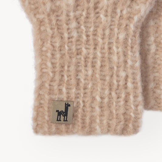 Luxe Hand-Knit Alpaca Hand Warmers, Sand