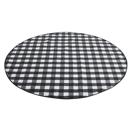 Love Rugs gingham black  -  Picnic Blankets  by  Basil Bangs