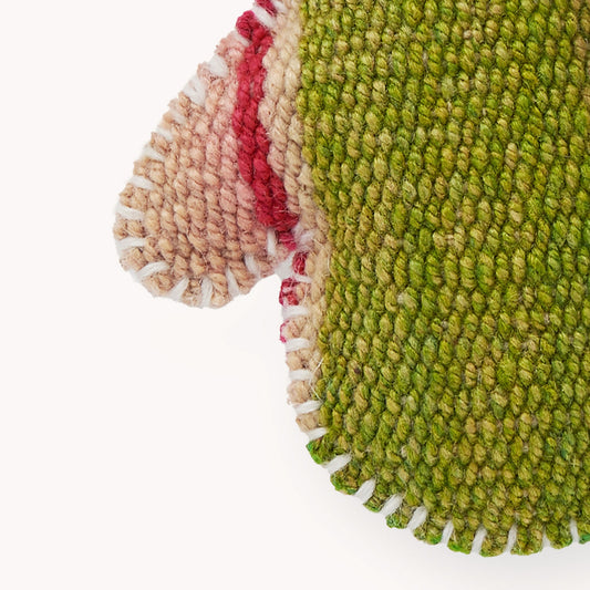 Vintage Hand Embroidered Ornament, Mitten